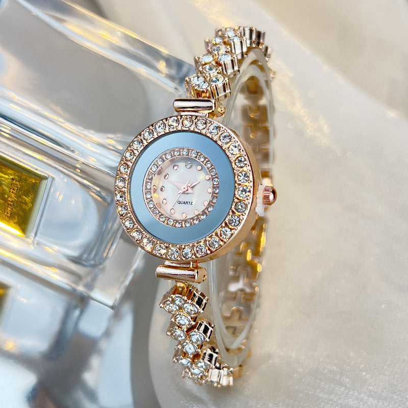 Montre Femme Cadran Rond Cristaux Marvella