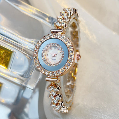 Montre Femme Cadran Rond Cristaux Marvella