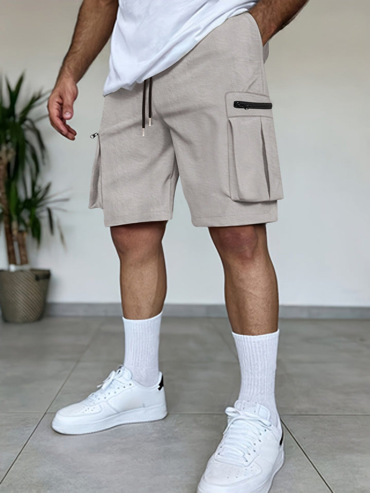 Short cargo homme poches utilitaires couleur terracotta - Dakar