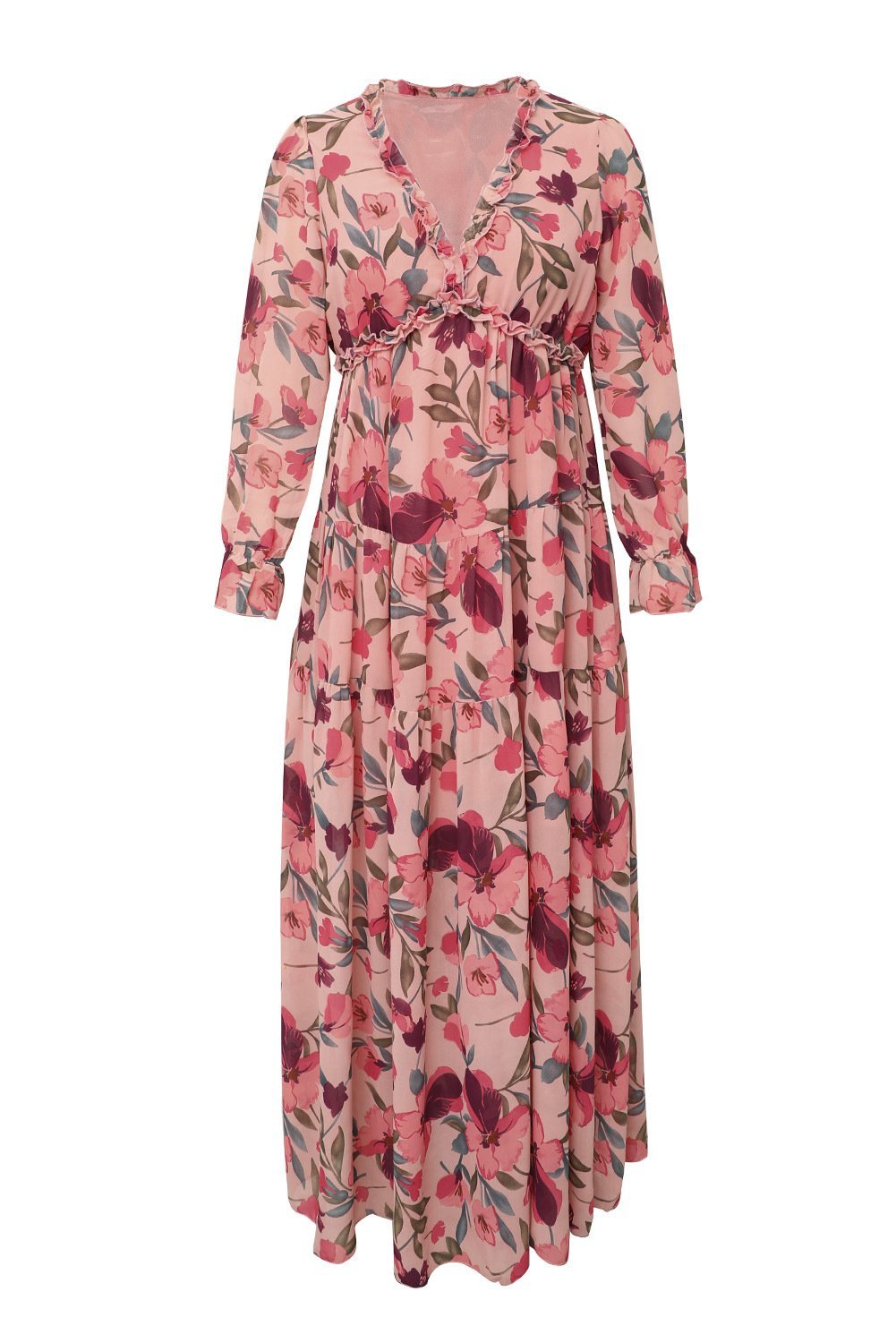 Aloisa Robe maxi imprimée avec décolleté en V