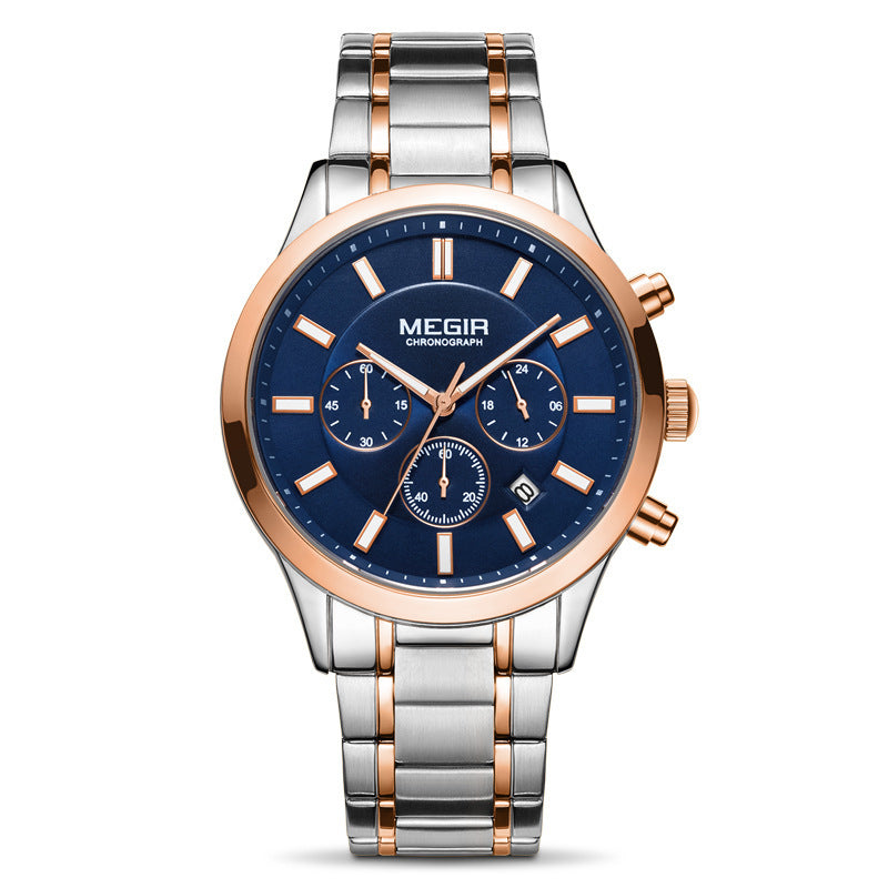 Montre Chronographe Sport En Acier Inoxydable Pour Hommes