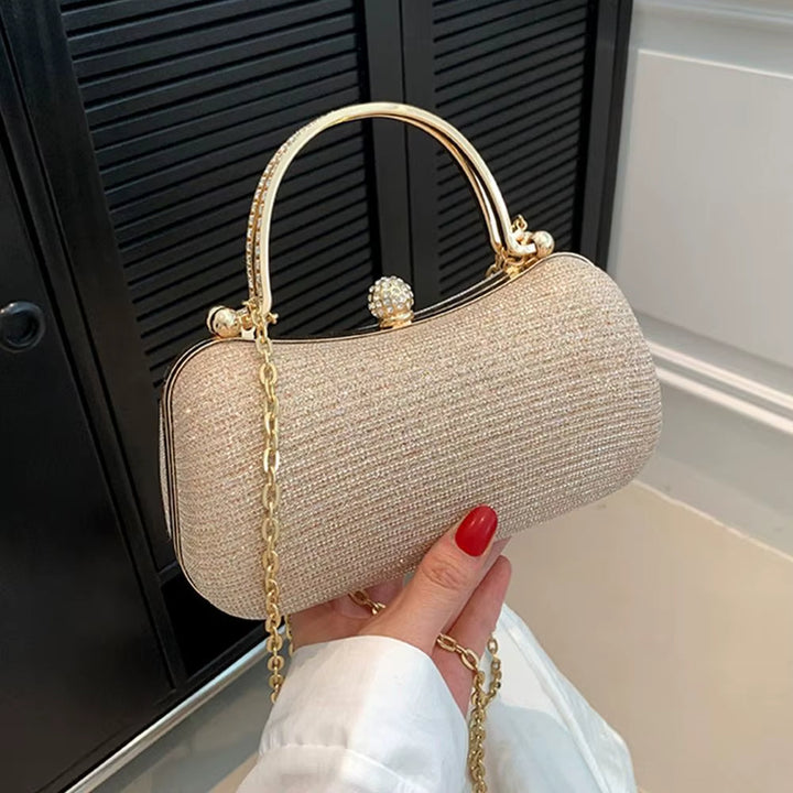 Sac de soirée pour femme avec détails brillants et poignée ornée de bijoux - Dhalia