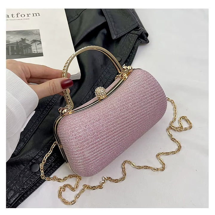 Sac de soirée pour femme avec détails brillants et poignée ornée de bijoux - Dhalia