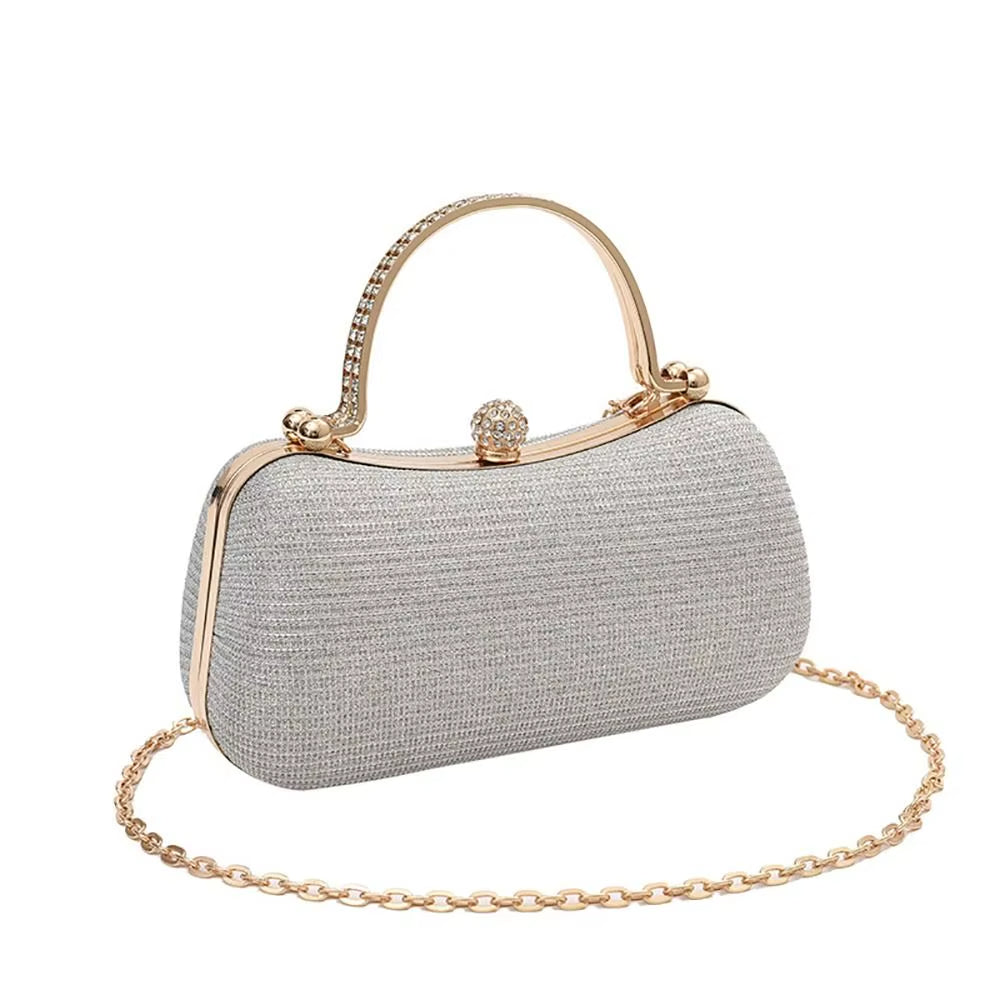 Sac de soirée pour femme avec détails brillants et poignée ornée de bijoux - Dhalia