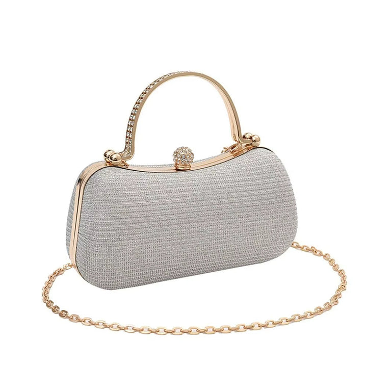 Sac de soirée pour femme avec détails brillants et poignée ornée de bijoux - Dhalia