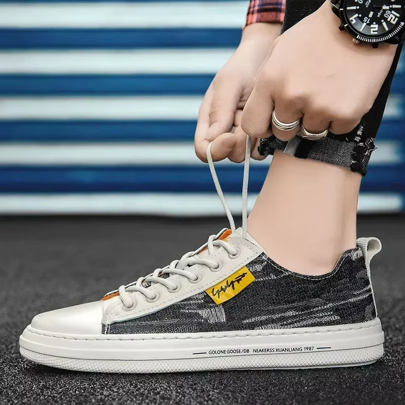 Baskets en denim résistantes pour hommes, style décontracté - Bruno
