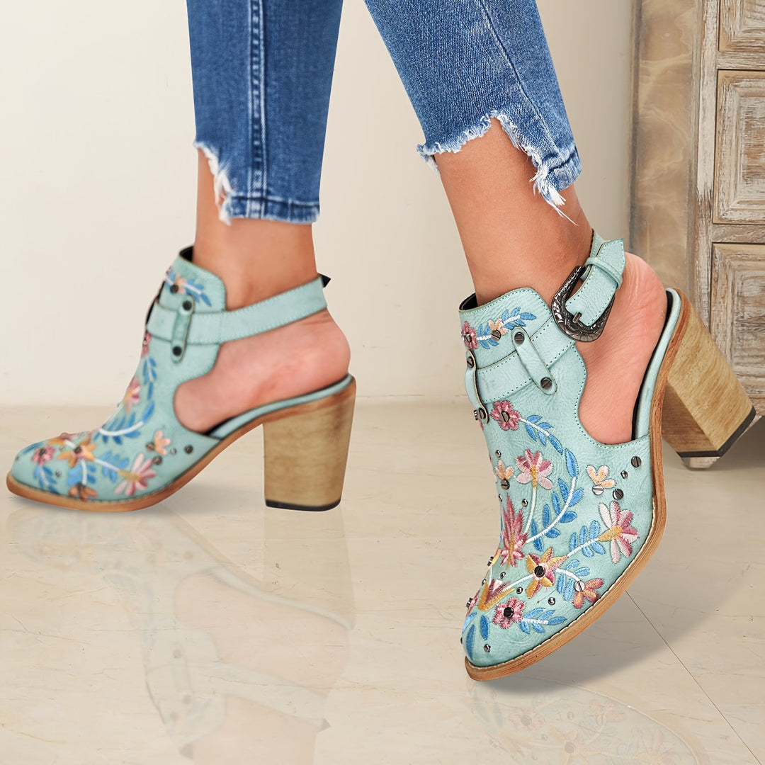 Nina - Chaussures Broderie Florale