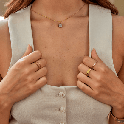 Bague Dorcas en or martelé