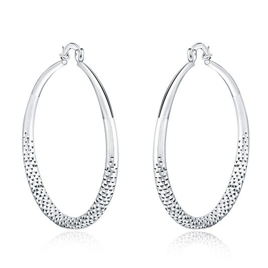 Créoles En Argent Sterling Italien Collection Édition Limitée Pour Une Clientèle Exclusive Élégance