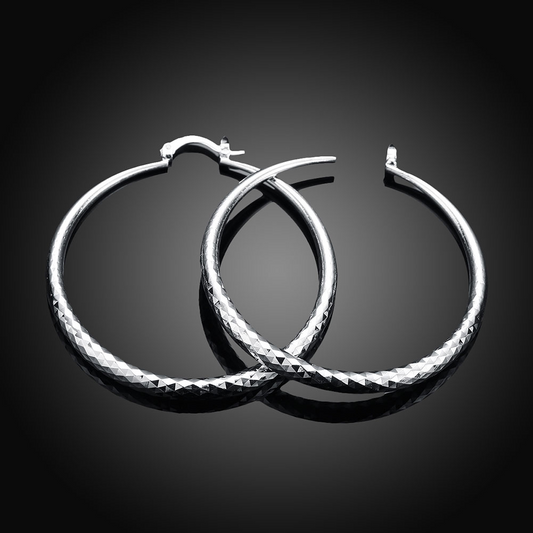 Créoles En Argent Sterling Italien Collection Édition Limitée Pour Une Clientèle Exclusive Élégance
