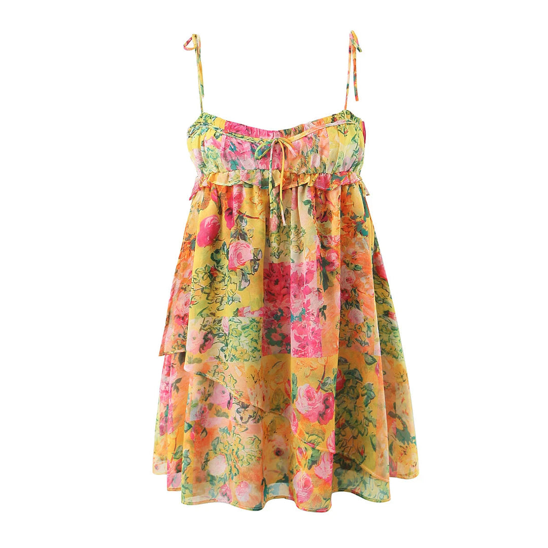 Felicity - Robe camisole fluide à imprimé floral aquarelle