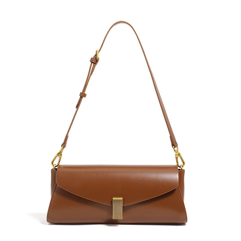 Sac à bandoulière en cuir synthétique pour femme avec fermoir métallique élégant - Amandine