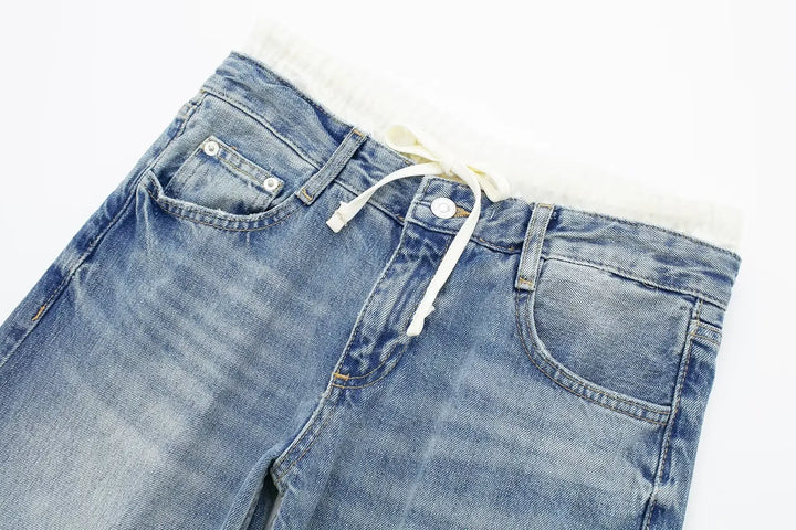 Bellisima - Jeans taille moyenne à coutures larges pour femmes