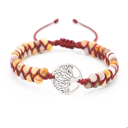 Bracelet de yoga avec breloque en forme d'arbre de vie