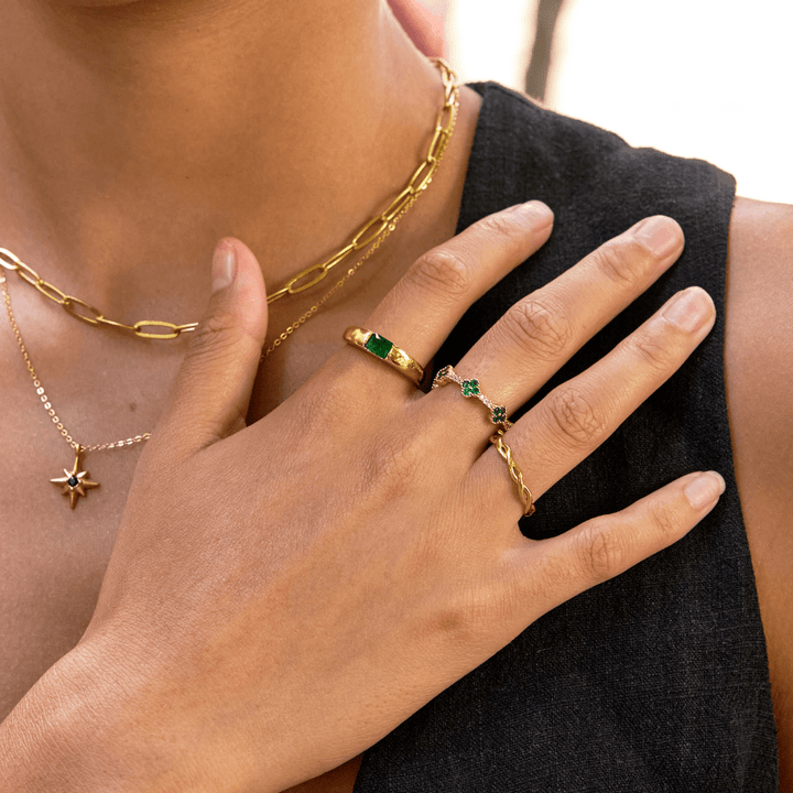 Bague en or et émeraude Ember