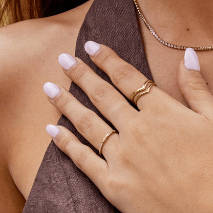 Bague Emery en cristal et or