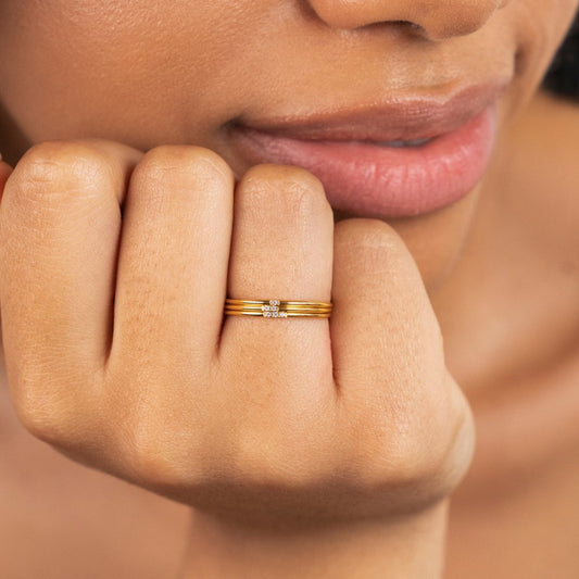 Bague Eula en or et cristal