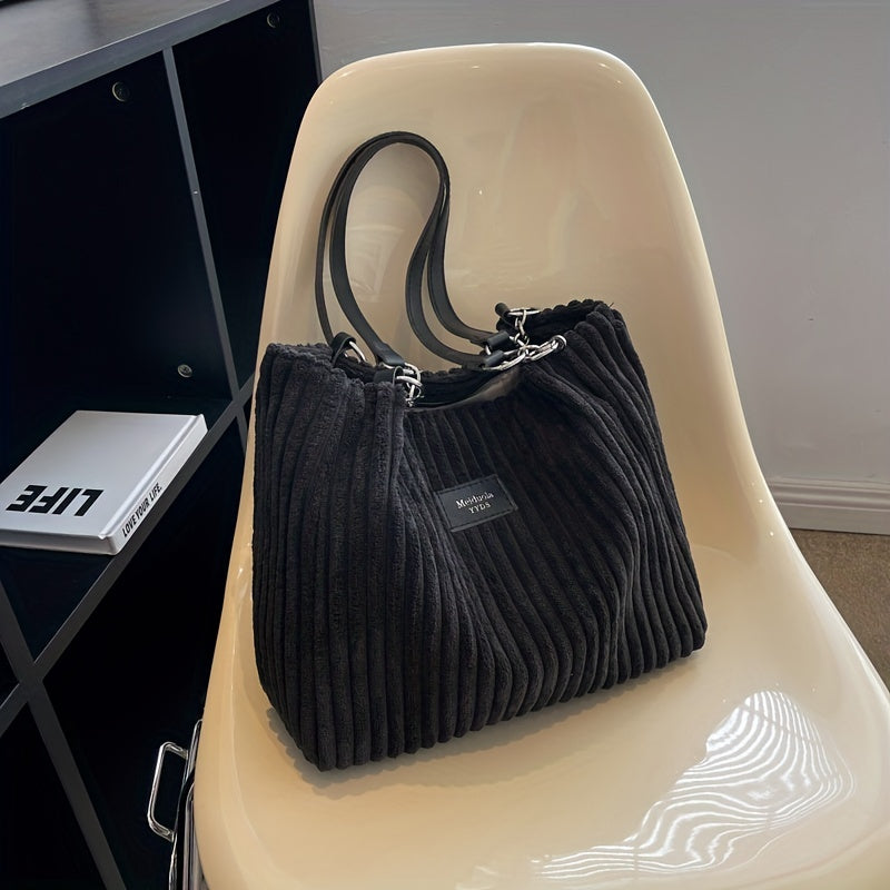 Vivy - Sac à chaîne en velours côtelé à la mode