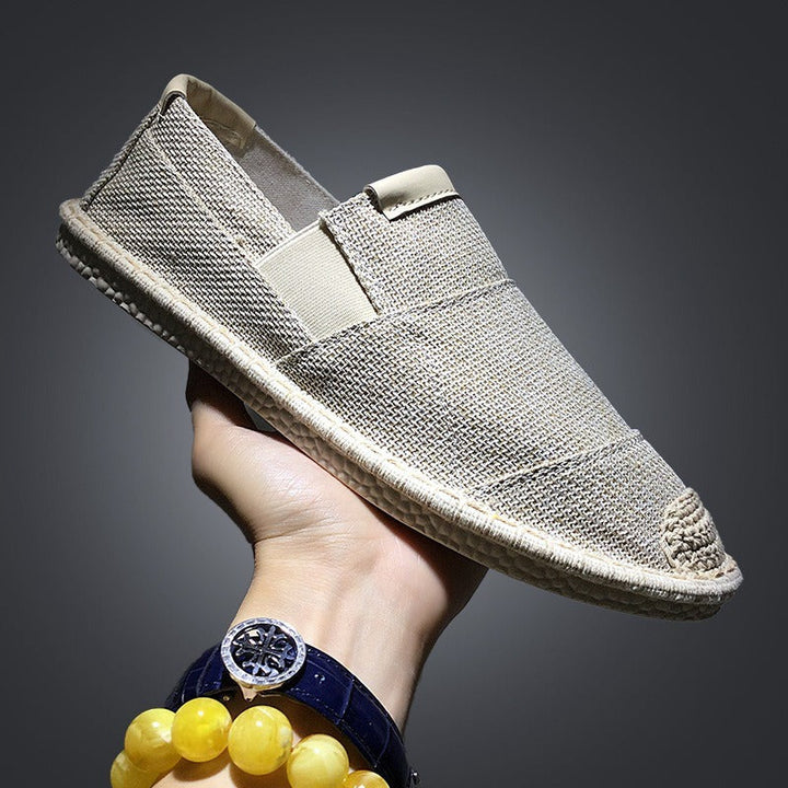 Chaussures casual en toile respirante pour hommes, gris foncé - Dorian