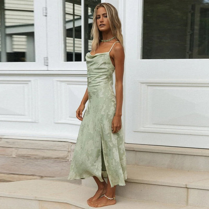 Robe maxi Alesha avec cothurnes imprimées