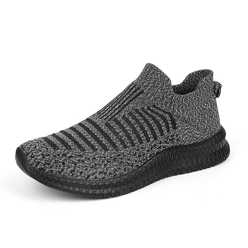 Baskets hommes en tissu antidérapant bleu graphite moderne - modèle Dorian