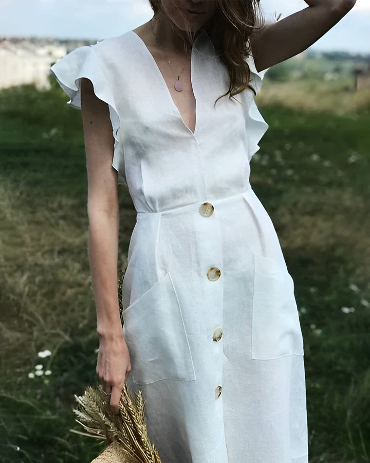 Robe Amy Vintage avec manches à volants