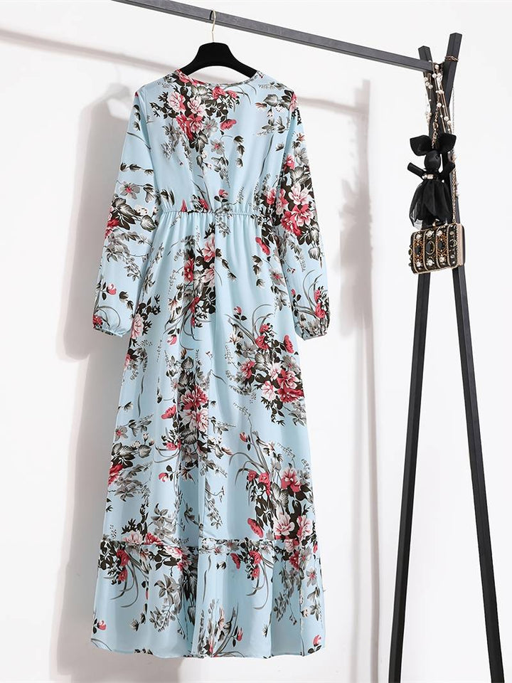 Abella - Robe longue à imprimé floral bohème