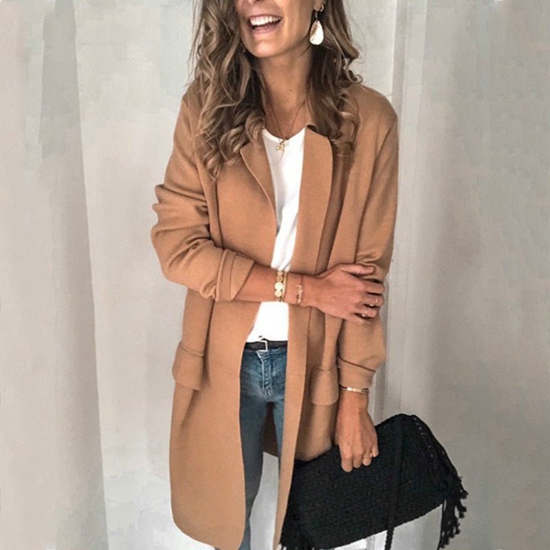 Bona - Gilet blazer long et élégant