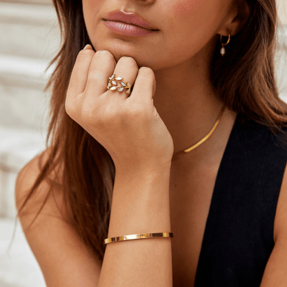 Bague en feuille d'or