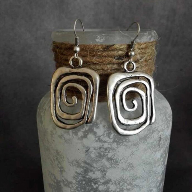 Boucles D'Oreilles Vintage Argent Édition Limitée Élégance Intemporelle