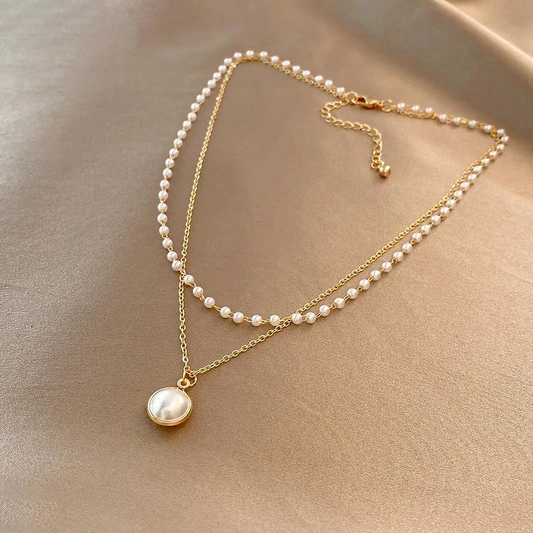 Collier de perles élégantes à deux brins pour femmes - Amelie