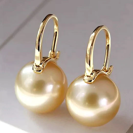Boucles D Oreilles Perles Or Jaune Collection Élégante Édition Limitée