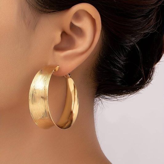 Boucles Créoles Or Doré Vintage Édition Limitée Exclusivité Intemporelle