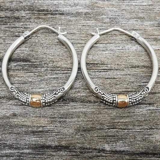 Boucles D'Oreilles Vintage Argent Gravure Edition Limitee Pièce D'Exception