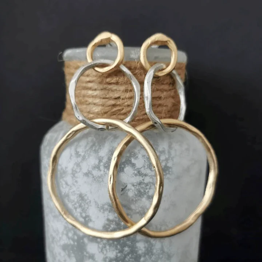 Boucles Doreilles Or Jaune Argent Vintage Edition Limitee Exclusivité
