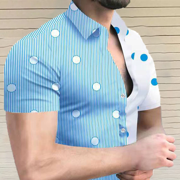 Hordian - Chemise à manches courtes double design pour hommes