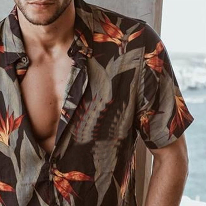 Toro - Chemise à manches courtes pour homme à imprimé tropical