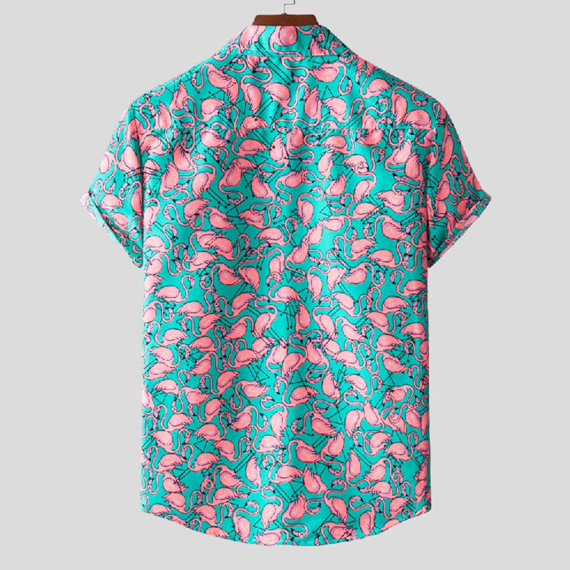 Chemise de vacances tropicale imprimée pour hommes