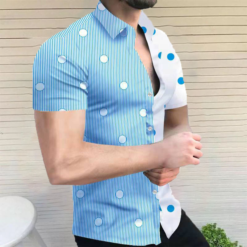 Hordian - Chemise à manches courtes double design pour hommes