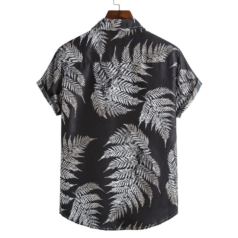 Chemise à manches courtes pour hommes, au design floral très tendance.