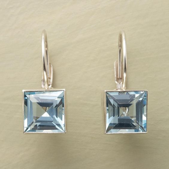 Boucles d'Oreilles Verre Bleu Harvest Éd.