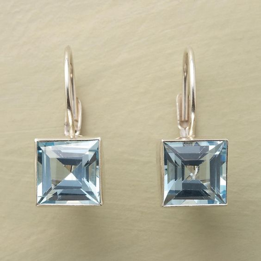 Boucles d'Oreilles Verre Bleu Harvest Éd.
