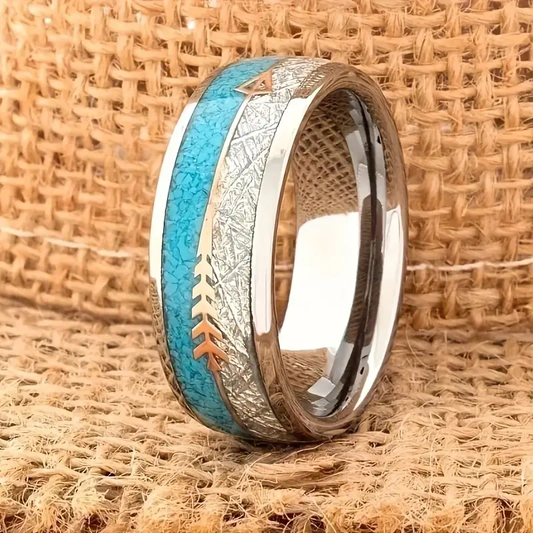 Bague vintage en argent émaillé