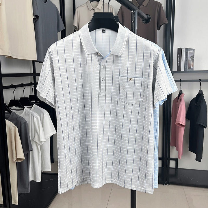 Polo homme style classique tissu respirant avec poche - Gerardo