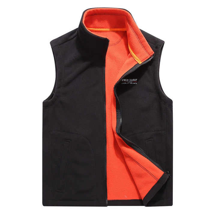 Gilet polaire sans manches pour hommes avec doublure thermique et fermeture éclair - Daryl
