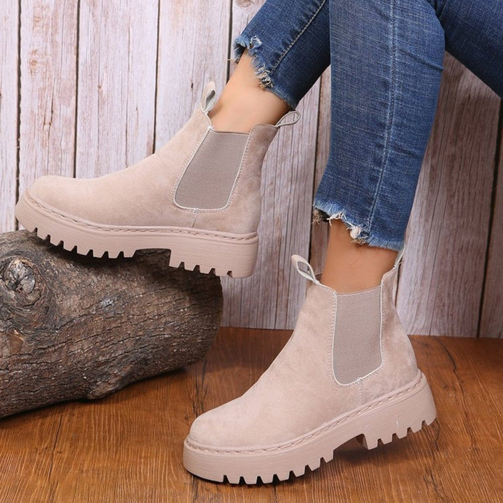 Bottes à semelles compensées élastiques de style chelsea pour femmes - Maren