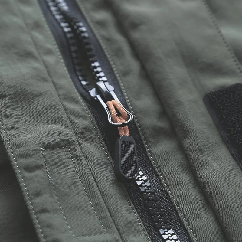 Veste imperméable décontractée pour hommes avec poches fonctionnelles - Bahamut