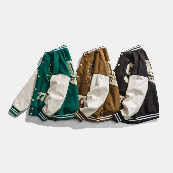 Veste varsity pour hommes avec écussons brodés - Leo