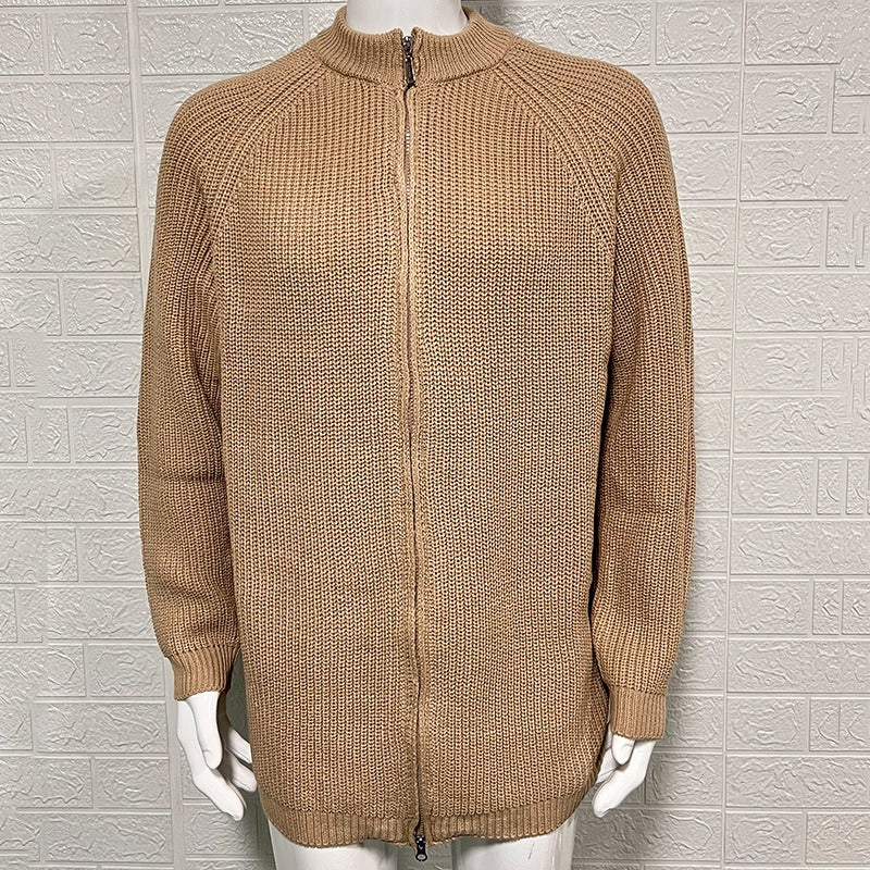 Cardigan homme chunky knit zip turtleneck - Benoît