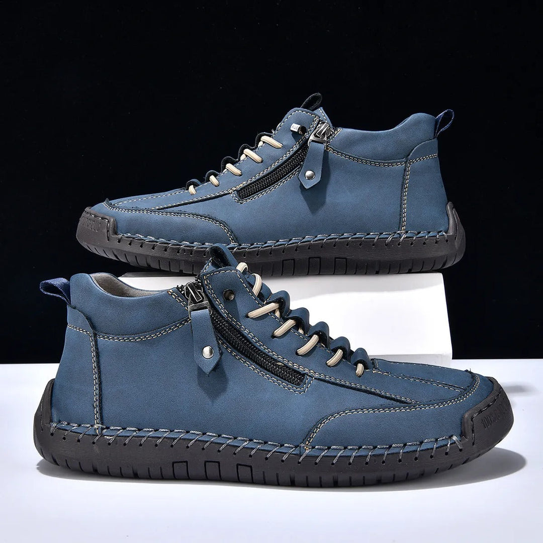 Baskets homme en cuir synthétique avec fermeture latérale style urbain - Aksel